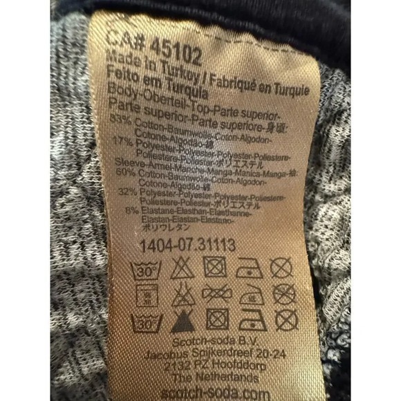 Scotch Soda Sportswear Quilted Bomber Jacket Mens Black Gray Zip Up Casual L - Picture 11 of 11